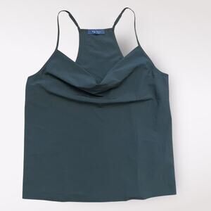KLD Cowl Neck Adjustable Top Womens Size Medium Gray‎ Casual Basic